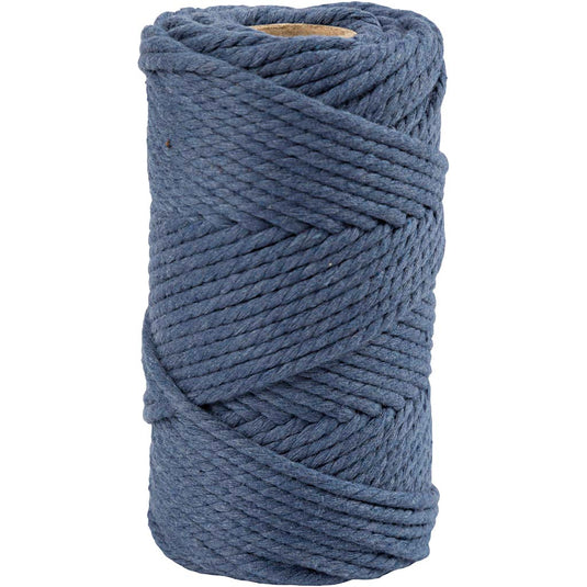 Creativ company macrame koord blauw, 55m