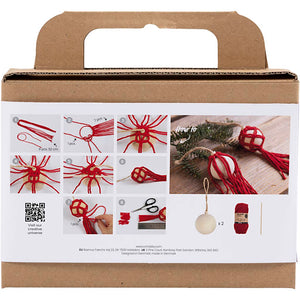 Creativ company https: www.cchobby.nl hobbyset-kerstballen-macrame-kerstrood-1-doos