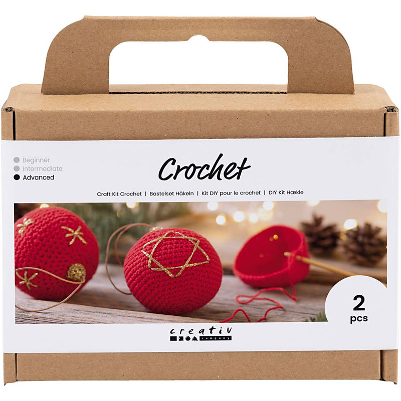 Afbeelding laden in galerijviewer, Https: www.cchobby.nl hobbyset-haken-kerstballen-rood-1-doos
