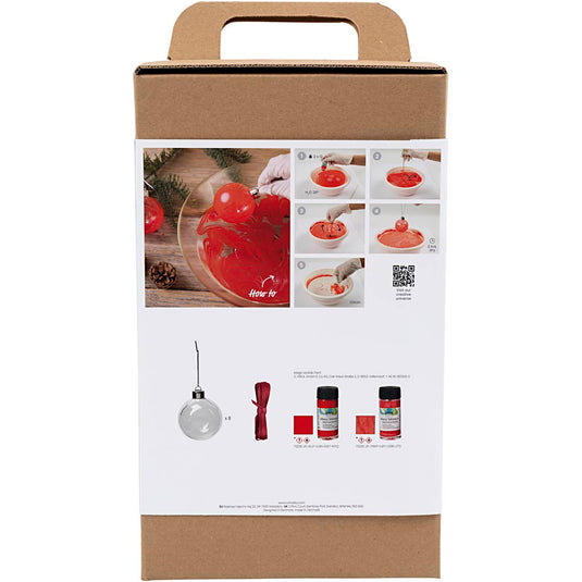 Creativ company hobbyset kerstballen marmeren