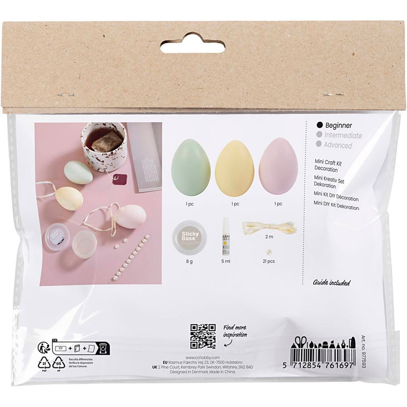 Load image into Gallery viewer, Creativ company mini hobbyset decoratie eieren pastelkleuren
