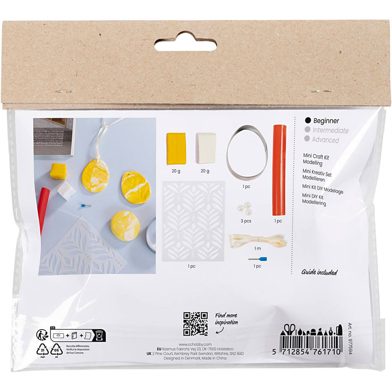 Load image into Gallery viewer, Creativ company mini hobbyset boetseren ei lichtgeel pastelkleuren
