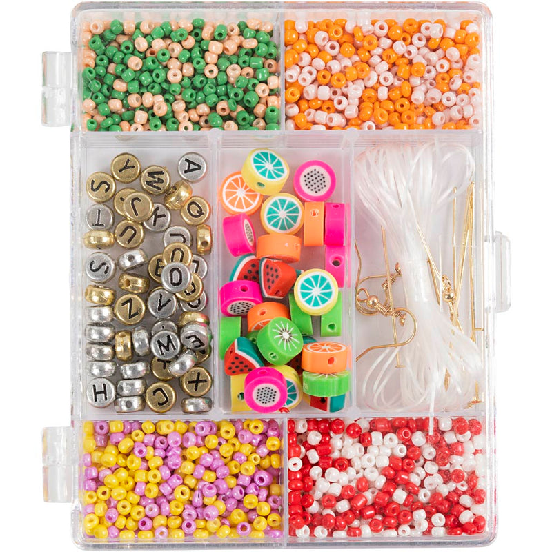 Afbeelding laden in galerijviewer, Https: www.cchobby.nl creatieve-box-sieraden-fruitmix-ca-1600-stuk-sterke-kleuren-1-doos
