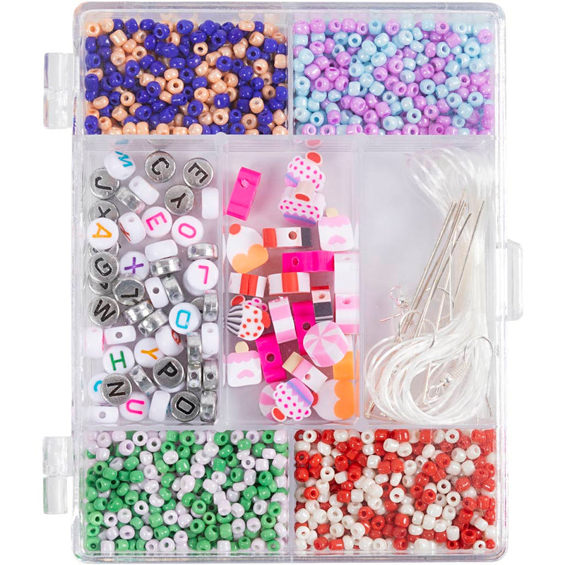 Afbeelding laden in galerijviewer, Https: www.cchobby.nl creatieve-box-sieraden-snoepmix-ca-1600-stuk-pastelkleuren-1-doos
