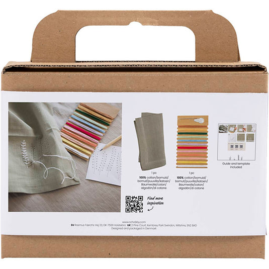 Creativ company https: www.cchobby.nl mini-hobbyset-borduren-servet-dusty-groen-1-doos