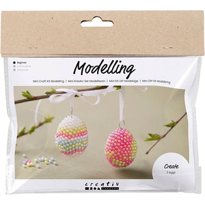 Creativ company mini hobbyset boetseren ei met kraaltjes, 2st.