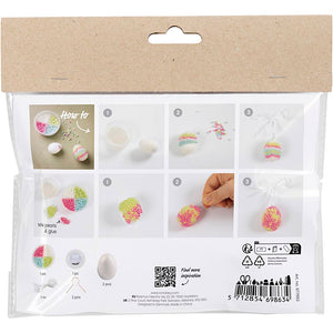 Creativ company mini hobbyset boetseren ei met kraaltjes, 2st.