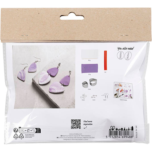 Creative company mini hobbyset sieraden oorbellen paars