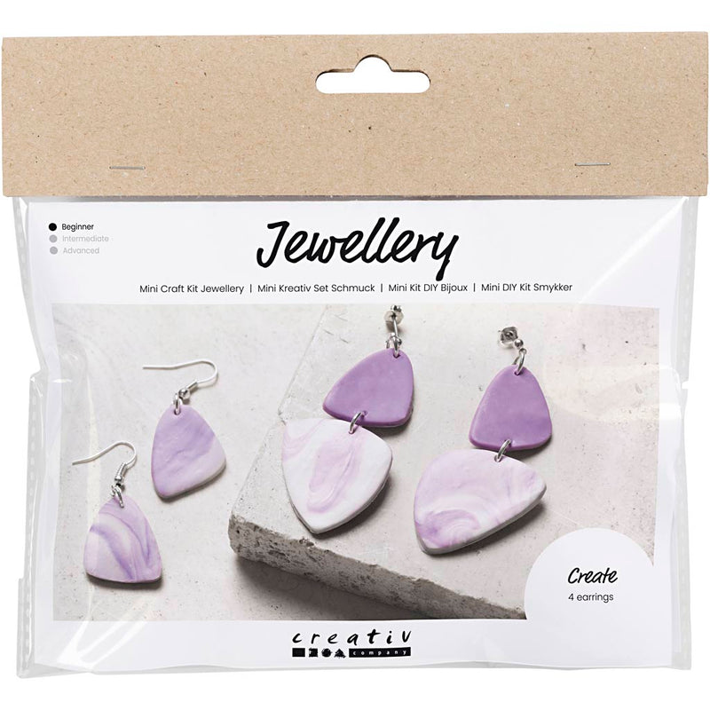 Load image into Gallery viewer, Creative company mini hobbyset sieraden oorbellen paars
