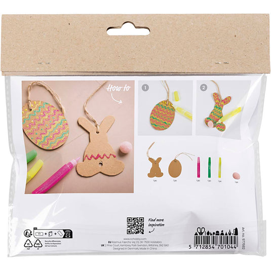 Creativ company https: www.cchobby.nl mini-hobbyset-decoratie-ei-en-konijn-bruin-groen-roze-geel-1-doos