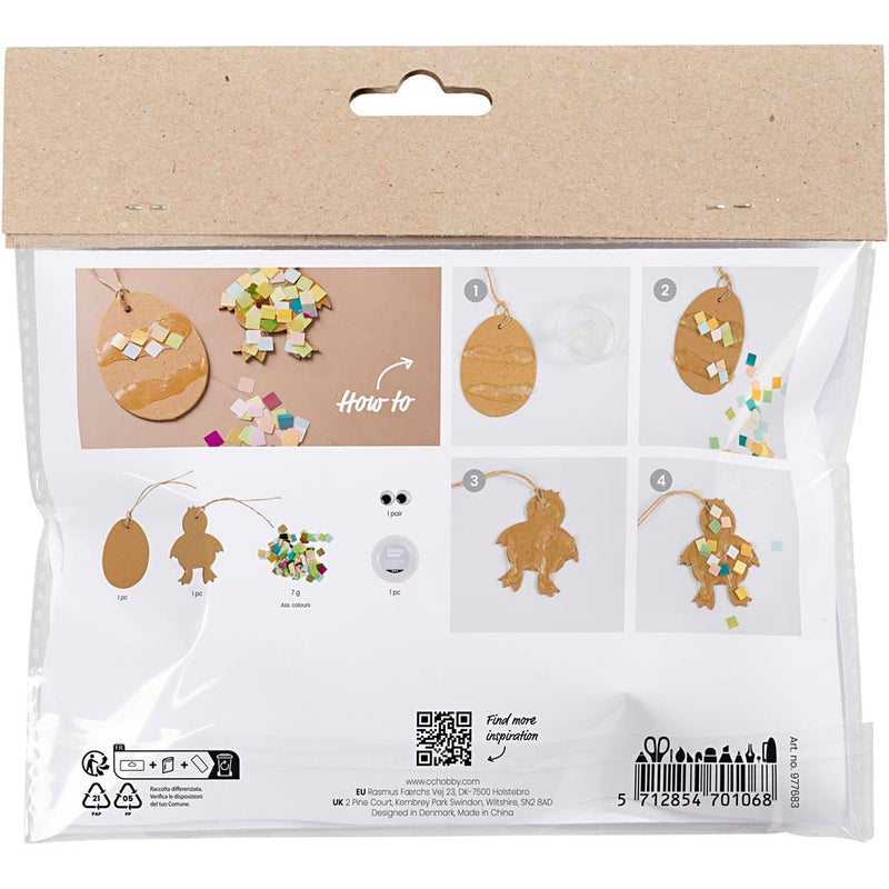 Afbeelding laden in galerijviewer, Https: www.cchobby.nl mini-hobbyset-decoratie-ei-en-kip-zwart-bruin-wit-diverse-kleuren-1-doos
