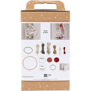 Creativ company https: www.cchobby.nl hobbyset-macrame-kerstkrans-mosgroen-kerstrood-off-white-1-doos