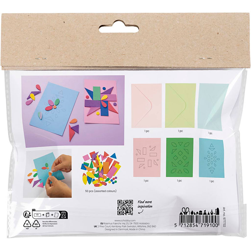 Afbeelding laden in galerijviewer, Https: www.cchobby.nl mini-hobbyset-decoratie-versierde-kaarten-blauw-groen-roze-1-doos
