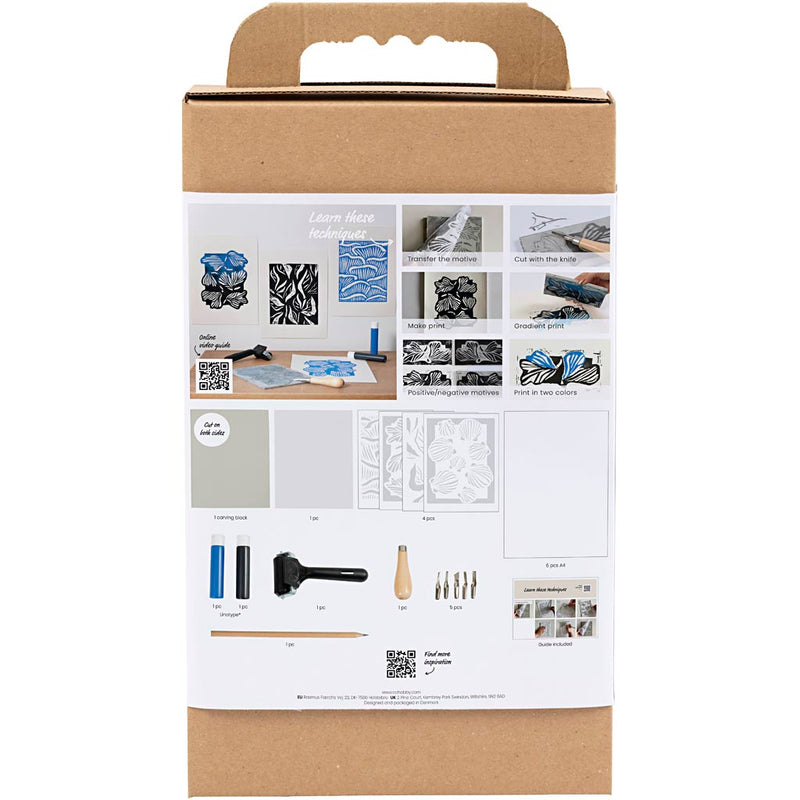 Afbeelding laden in galerijviewer, Https: www.cchobby.nl starter-hobbyset-blokdrukken-1-doos
