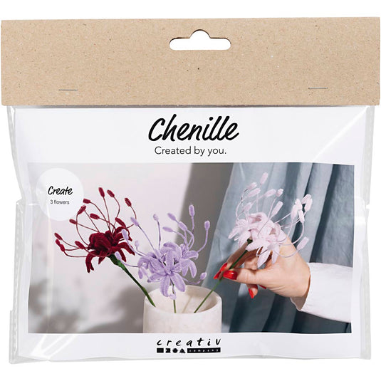 Creativ company mini hobbyset lelie bloemen van chenilledraad lichtroze