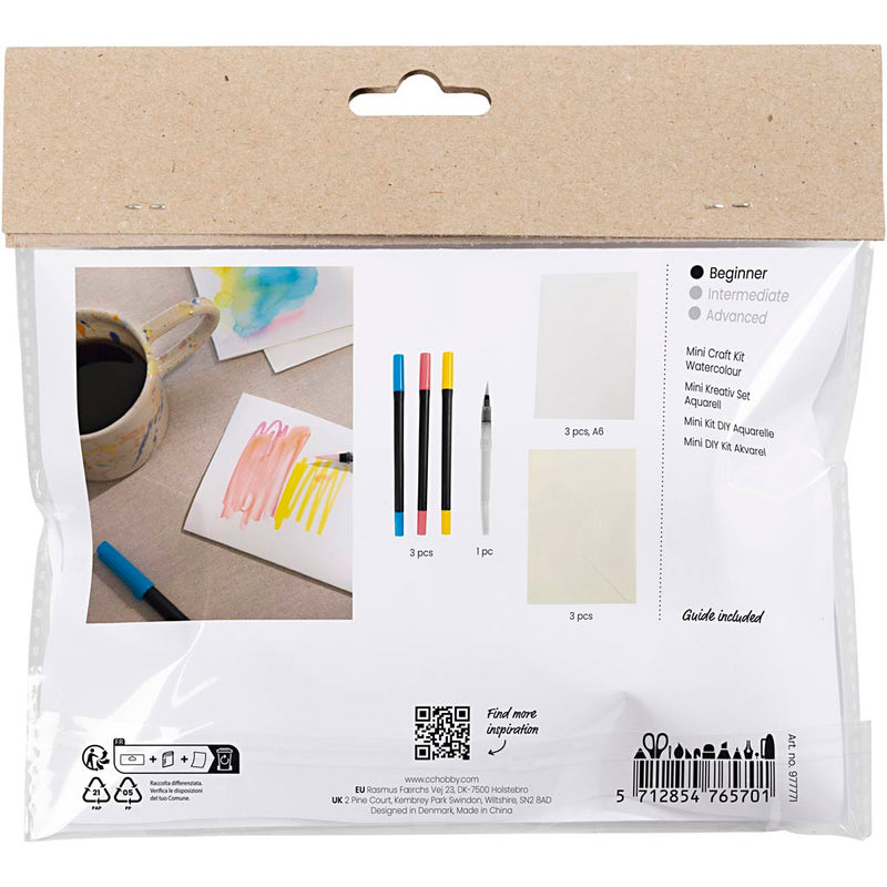 Load image into Gallery viewer, Creativ company mini hobbyset aquarel kaarten en enveloppen
