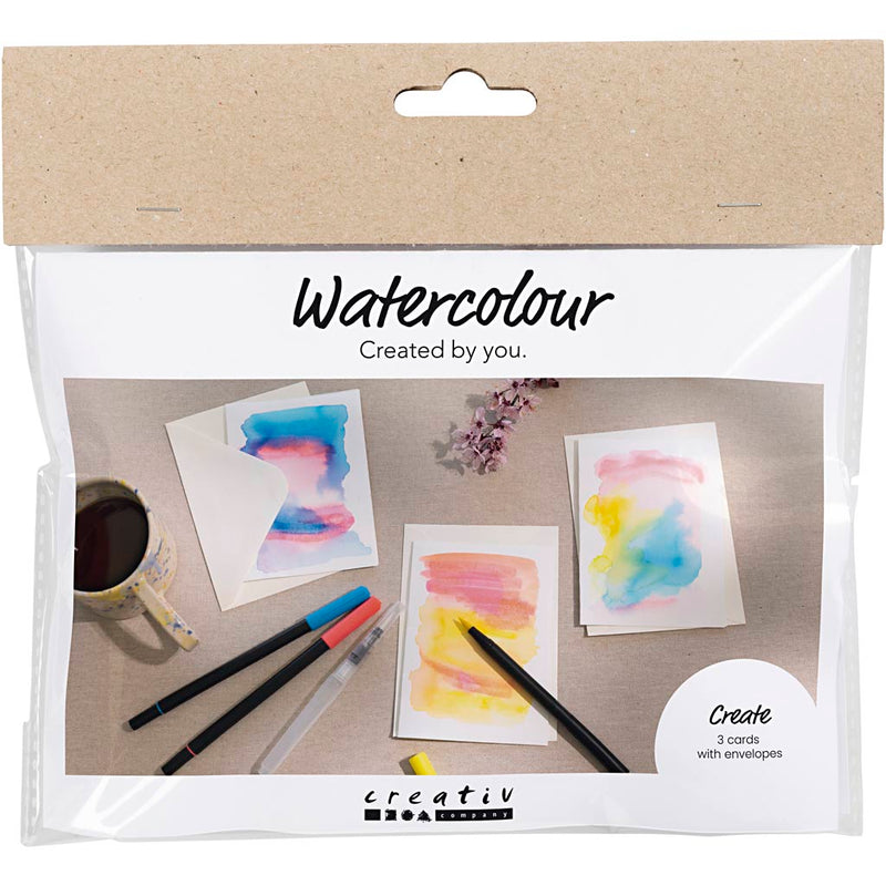 Load image into Gallery viewer, Creativ company mini hobbyset aquarel kaarten en enveloppen
