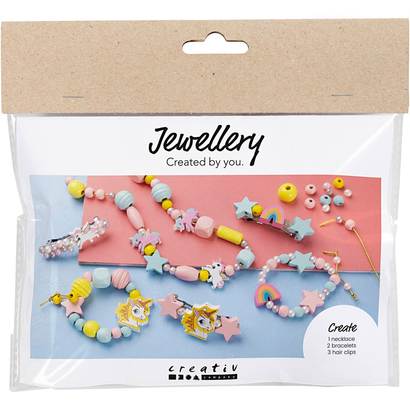 Load image into Gallery viewer, Creativ company https: www.cchobby.nl mini-hobbyset-sieraden-halsketting-armbanden-oorbellen-lichtblauw-lichtrood-geel-1-doos

