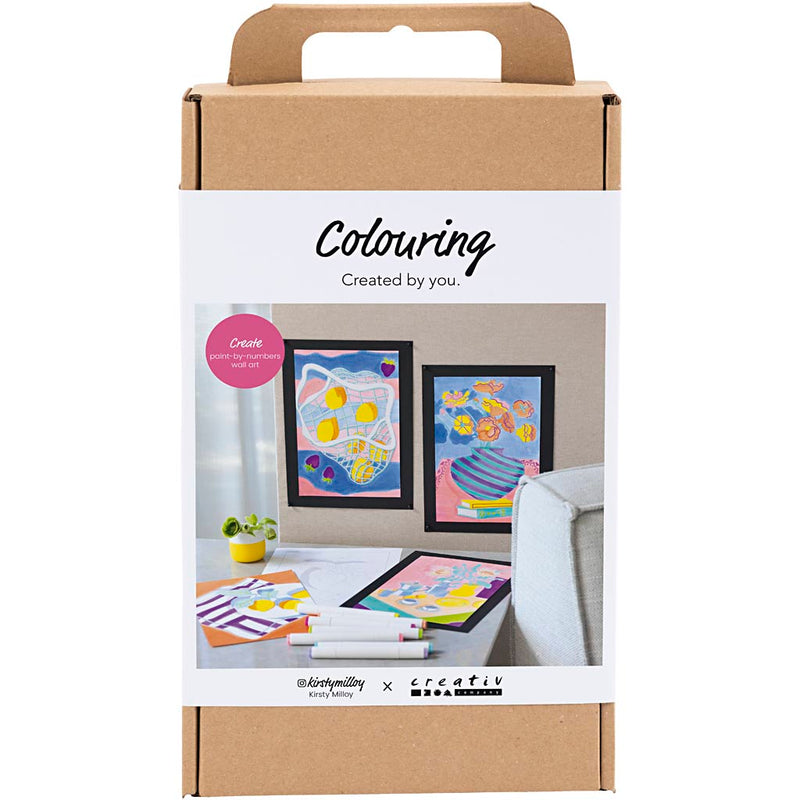 Load image into Gallery viewer, Creativ company hobbyset kleuren schilderen volgens cijfers markeerstiften

