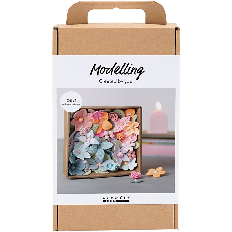 Load image into Gallery viewer, Creativ company hobbyset bloemen boetseren pastelkleuren
