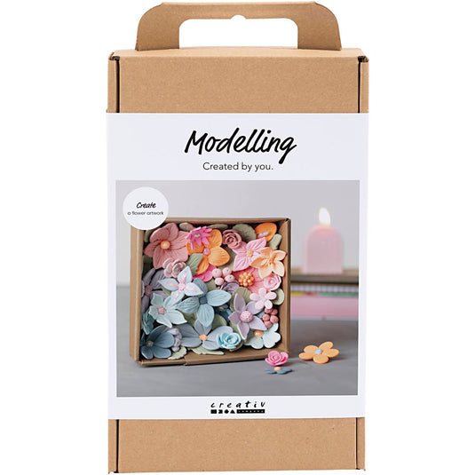 Creativ company hobbyset bloemen boetseren pastelkleuren