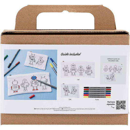 Creativ company mini hobbyset textiel decoreren robot primair kleuren