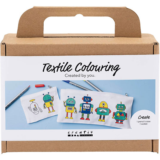 Creativ company mini hobbyset textiel decoreren robot primair kleuren