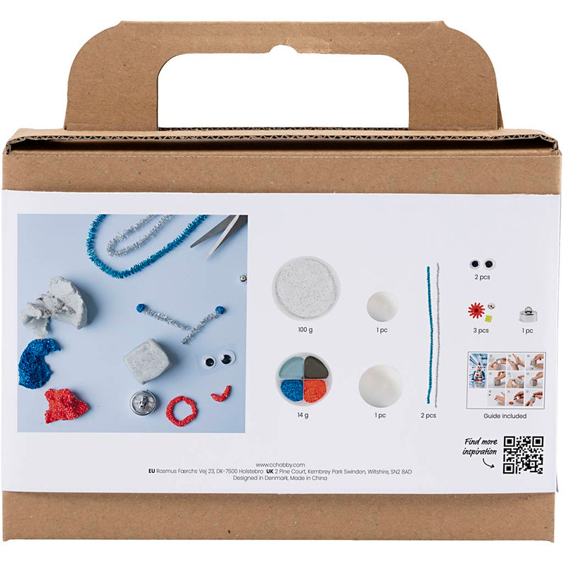 Load image into Gallery viewer, Creativ company mini hobbyset robot boetseren blauw grijs en rood
