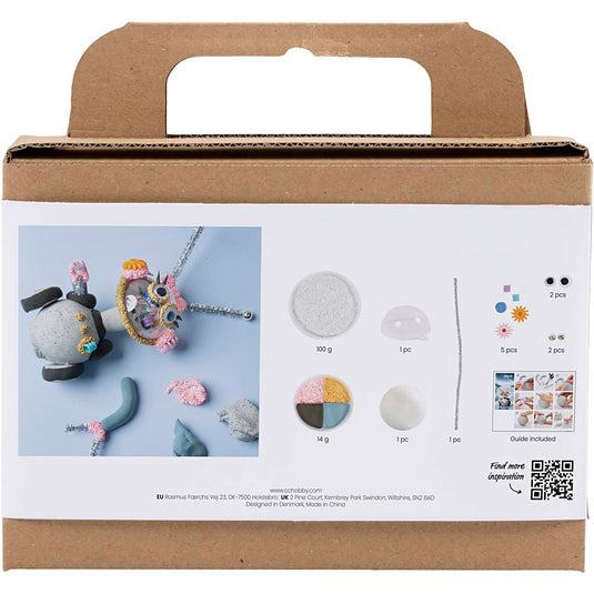 Creativ company mini hobbyset robot boetseren grijs en roze