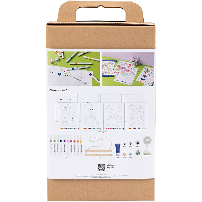 Load image into Gallery viewer, Creativ company hobbyset kleuren vlinder en robot in vrolijke kleuren
