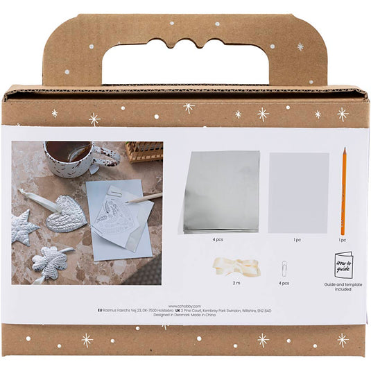 Creativ company mini hobbyset decoratie kerstdecoratie silver metal