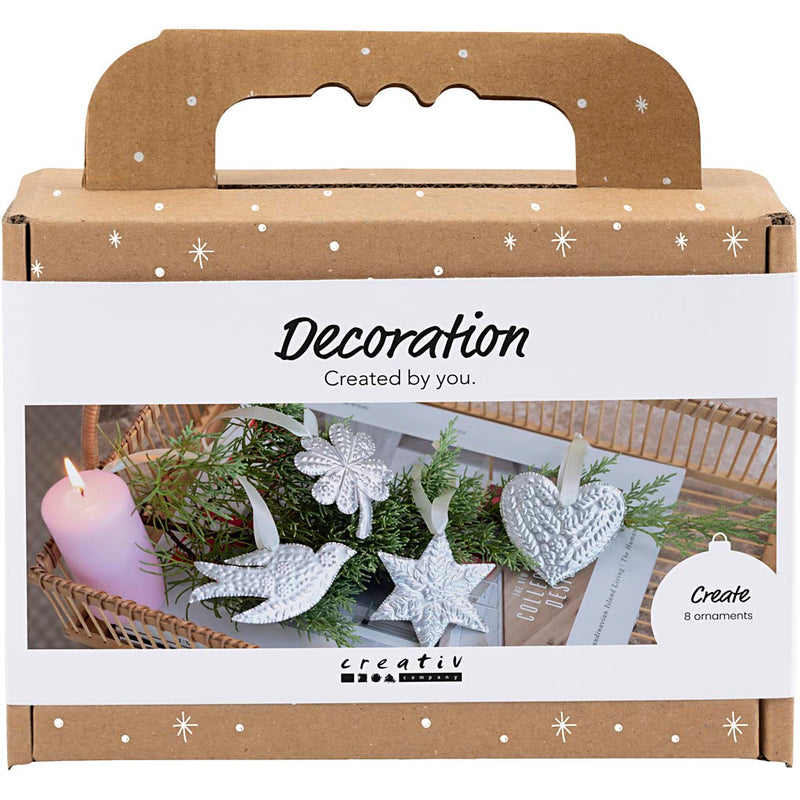 Load image into Gallery viewer, Creativ company mini hobbyset decoratie kerstdecoratie silver metal
