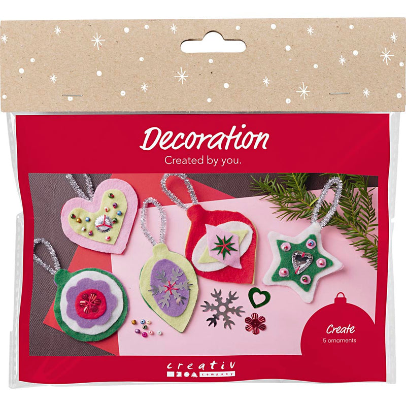 Load image into Gallery viewer, Creativ company mini hobbyset decoratie vilten kerstdecoraties
