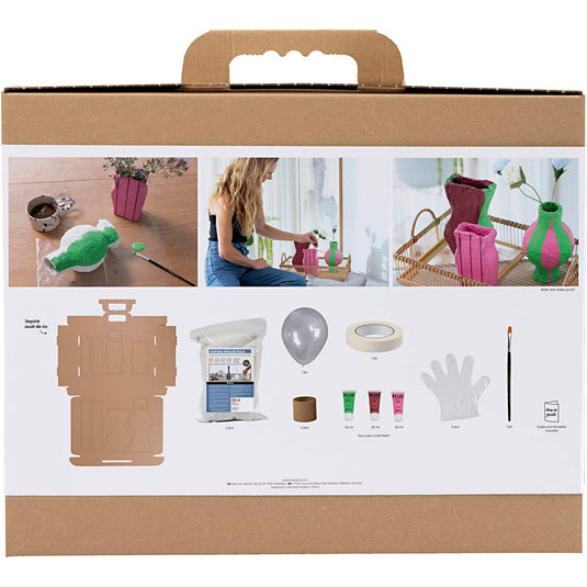 Creativ company maxi hobbyset boetseren vazen van papier-mache