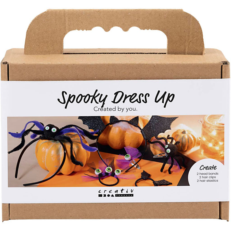 Afbeelding laden in galerijviewer, Https: www.cchobby.nl mini-hobbyset-griezelkostuums-hoofdbanden-haarclips-en-haarbanden-zwart-paars-1-doos
