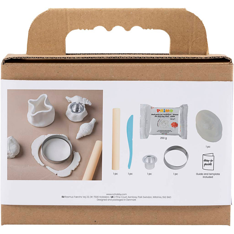 Load image into Gallery viewer, Creativ company mini hobbyset boetseren kandelaar met schelpen off white

