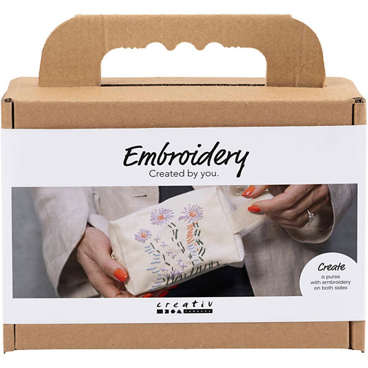 Creativ company mini hobbyset borduurwerk make-up tas