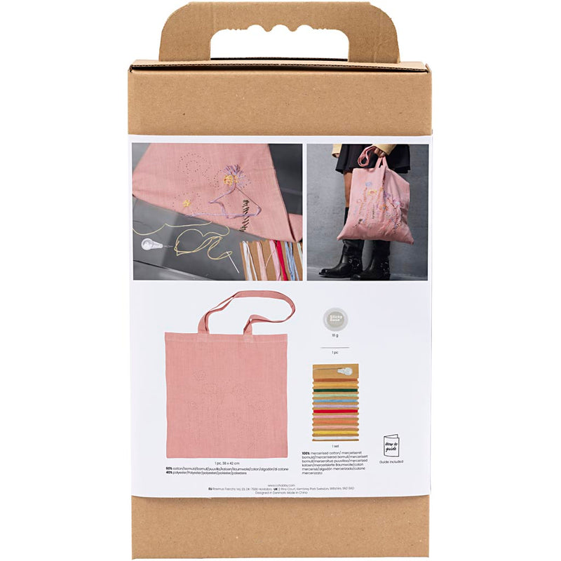 Load image into Gallery viewer, Creativ company hobbyset borduurwerk draagtas lichtroze
