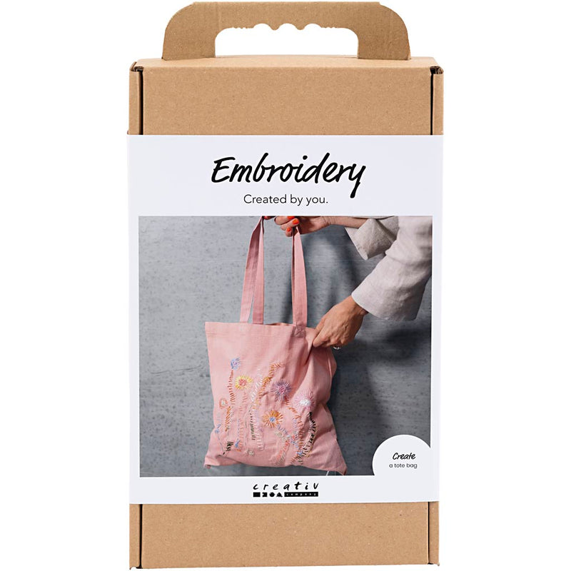 Load image into Gallery viewer, Creativ company hobbyset borduurwerk draagtas lichtroze

