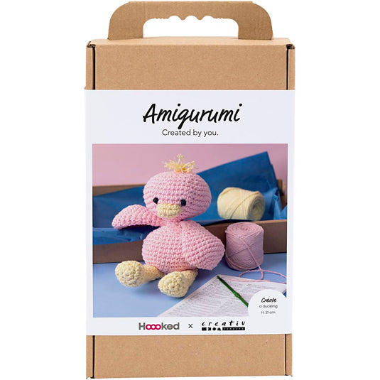 Creativ company hobbyset amigurumi, eendje, lichtroze, lichtgeel, 1 doos