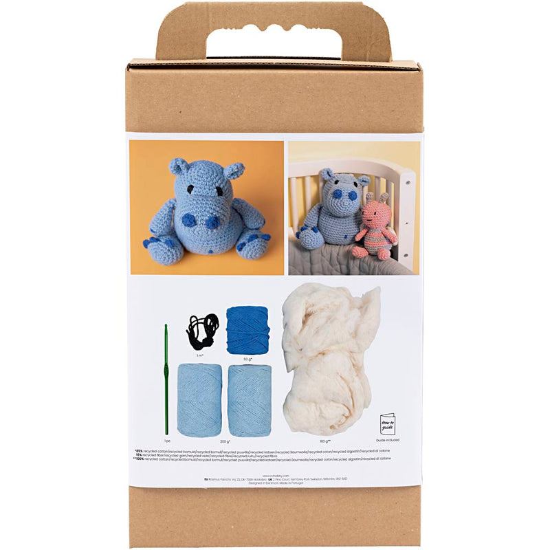 Load image into Gallery viewer, Creativ company hobbyset amigurumi nijlpaard
