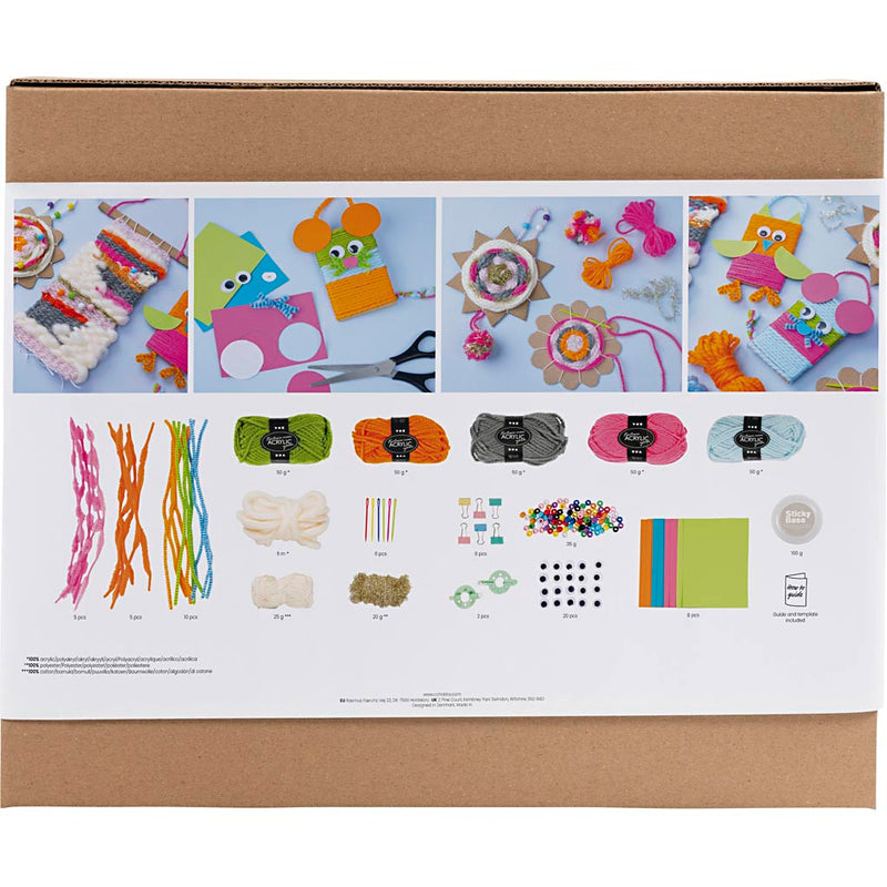 Load image into Gallery viewer, Creativ company https: www.cchobby.nl groepsset-weven-wandbevestigingen-hangers-uilen-muis-diverse-kleuren-1-doos
