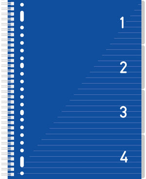 Kangaro 4-in-1 blok â€“ a4 - lijn - 200 pagina's - 80 grams - blauw