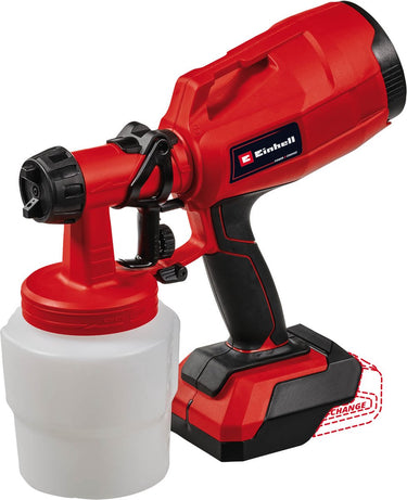 Einhell accu verfspuit tc-sy 18 60 li solo - power x-change - 18 v li-ion - spuitcapaciteit: 650 ml min - inhoudreservoir: 800 ml - max. viscositeit: 60 din-sec - incl. 7-delige accessoireset - excl. accu en lader