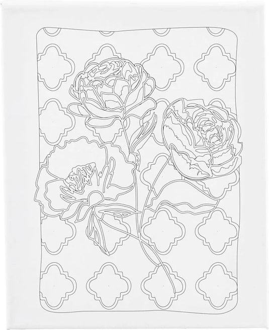 Creativ company schildercanvas met print rozen 24x30 cm