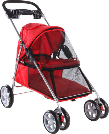 Flamingo dieren buggie rood 94 x 46 x 91,5 cm