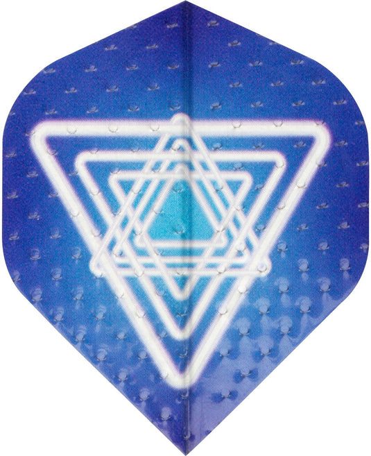 Faver dart flights - 3 stuks - pvc - blauw wit met print