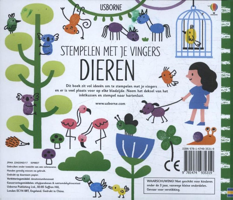 Load image into Gallery viewer, Wpg uitgevers stempelen met je vingers: dieren. 4+
