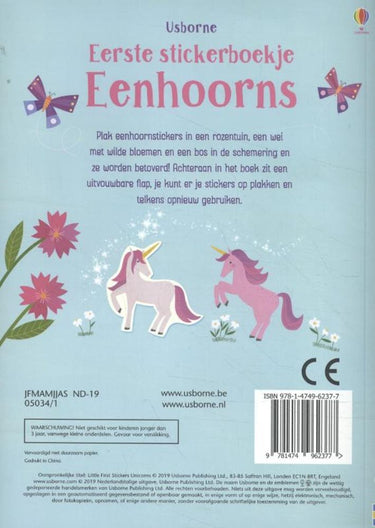 Centraal boekhuis eerste stickerboekje: eenhoorns. 3+