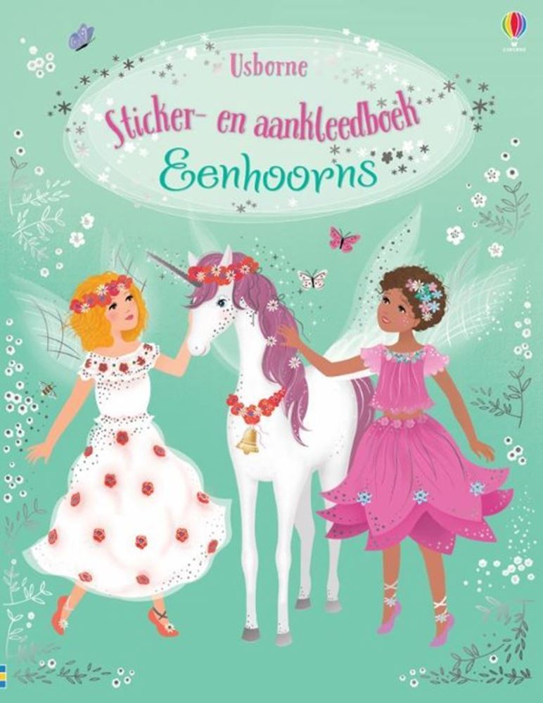 Load image into Gallery viewer, Sticker-en aankleedboek eenhoorns. 4+
